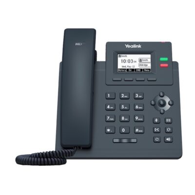 Yealink SIP-T31G VoIP desk phone with 2.3-inch graphical LCD screen and corded handset
