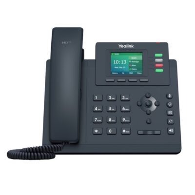 Yealink SIP-T33G VoIP desk phone with 2.4-inch color LCD screen and corded handset
