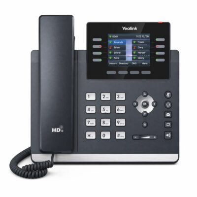 Yealink SIP-T44U VoIP desk phone with 2.8-inch color LCD screen and corded handset