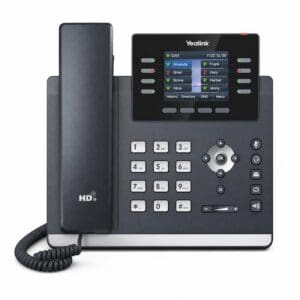 Yealink SIP-T44U VoIP desk phone with 2.8-inch color LCD screen and corded handset