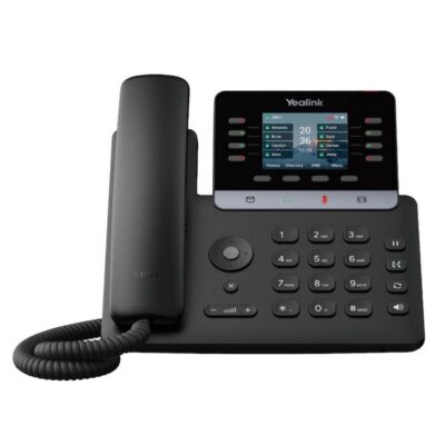 Yealink SIP-T73U VoIP desk phone with 2.8-inch color LCD screen and corded handset