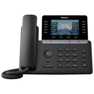 Yealink SIP-T74U VoIP desk phone with 4.3-inch color LCD screen and corded handset