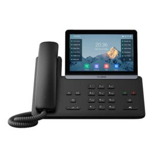Yealink SIP-T87W VoIP desk phone with 7-inch touch screen and corded handset