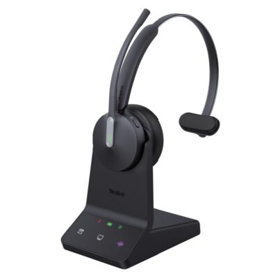 Yealink WH64 Mono DECT wireless headset with charging base